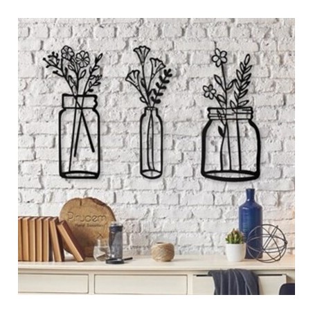 PIRUDEM Décoration murale en métal Life In The Vases