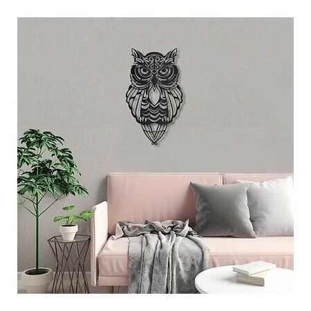 PIRUDEM Déco murale en métal hibou