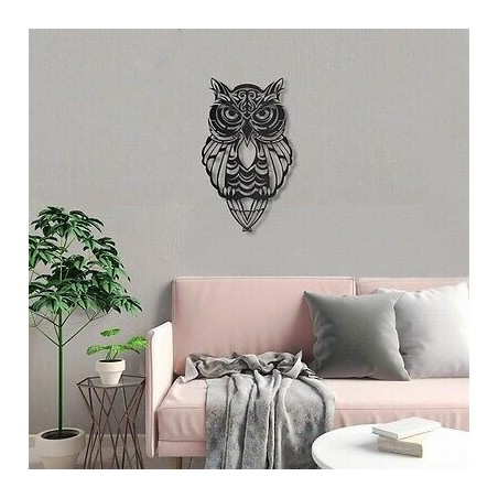 PIRUDEM Déco murale en métal hibou