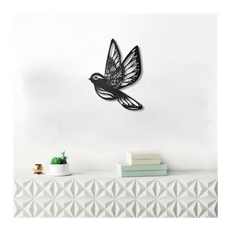 PIRUDEM Déco murale en métal oiseau hirondelle