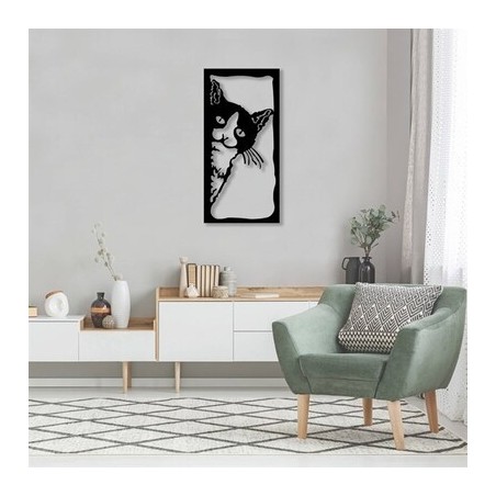 PIRUDEM Déco murale en métal Le chat