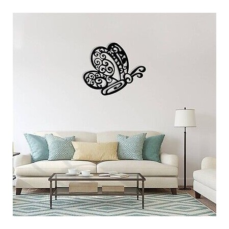PIRUDEM Art mural en métal papillons