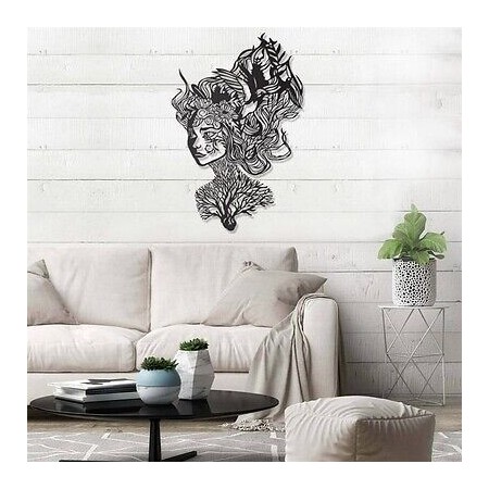 PIRUDEM Art mural en métal cœur de beauté