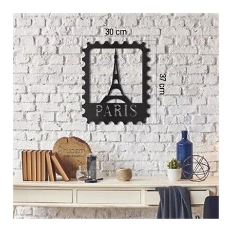 PIRUDEM Déco Murale Métal Timbre Paris