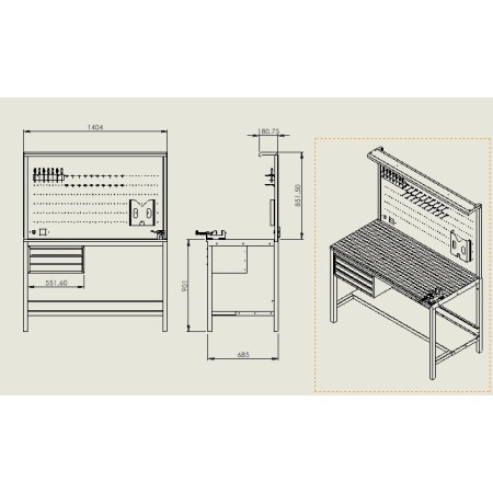 Etabli d'atelier
