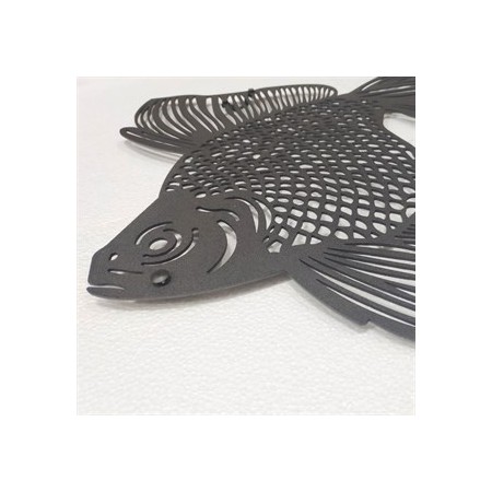 PIRUDEM Déco murale en métal poisson doré