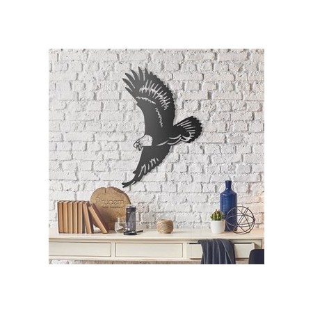 PIRUDEM Art mural en métal aigle