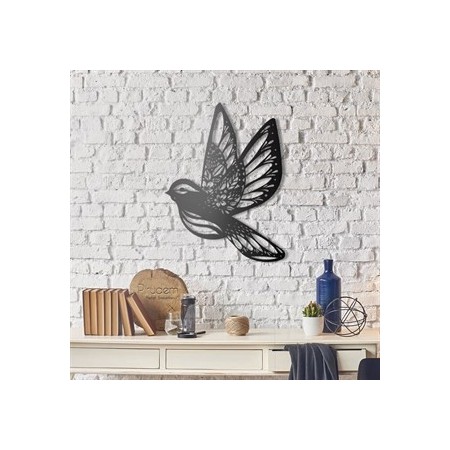 PIRUDEM Déco murale en métal oiseau hirondelle