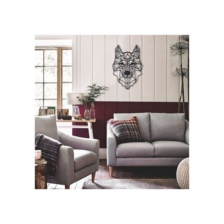 PIRUDEM Déco murale en métal loup