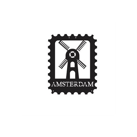 PIRUDEM Tableaux muraux en métal avec timbre d'Amsterdam