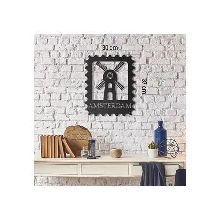 PIRUDEM Tableaux muraux en métal avec timbre d'Amsterdam