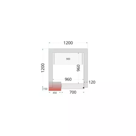 CR 120x120x220 – FROID froid positif – commerce alimentaire – Réf 44134