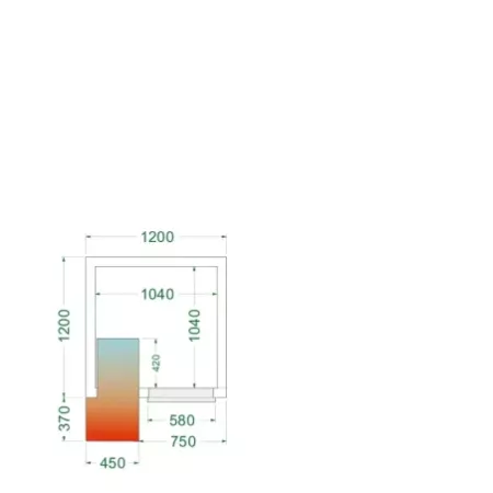 CRPF1212 – Chambre froide positive froid positif – commerce alimentaire – Réf 44162