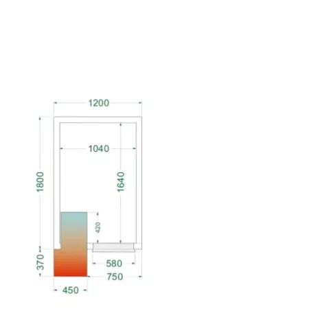 CRPF1218 – Chambre froide positive froid positif – commerce alimentaire – Réf 44164