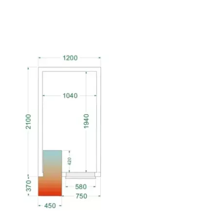 CRPF1221 – Chambre froide positive froid positif – commerce alimentaire – Réf 44165