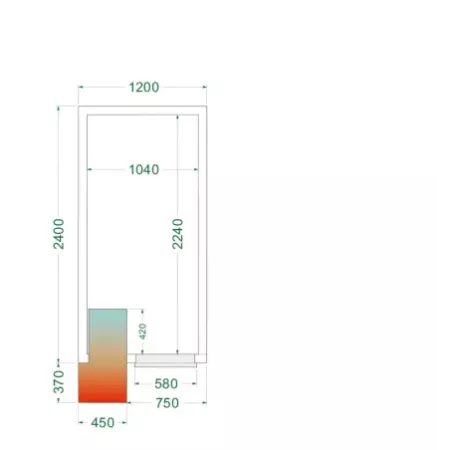 CRPF1224 – Chambre froide positive froid positif – commerce alimentaire – Réf 44166