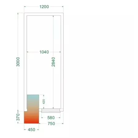 CRPF1230 – Chambre froide positive froid positif – commerce alimentaire – Réf 44168