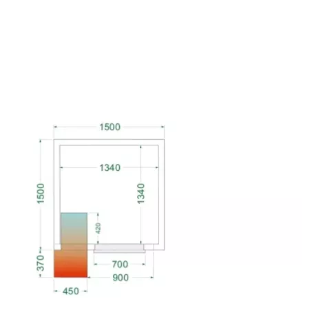 CRPF1515 – Chambre froide positive froid positif – commerce alimentaire – Réf 44169