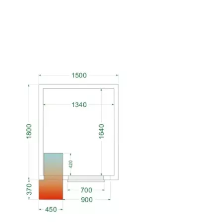 CRPF1518 – Chambre froide positive froid positif – commerce alimentaire – Réf 44170