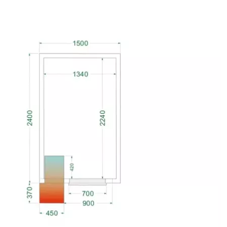 CRPF1524 – Chambre froide positive froid positif – commerce alimentaire – Réf 44172