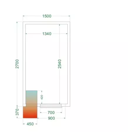 CRPF1527 – Chambre froide positive froid positif – commerce alimentaire – Réf 44173