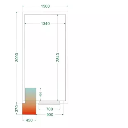 CRPF1530 – Chambre froide positive froid positif – commerce alimentaire – Réf 44174