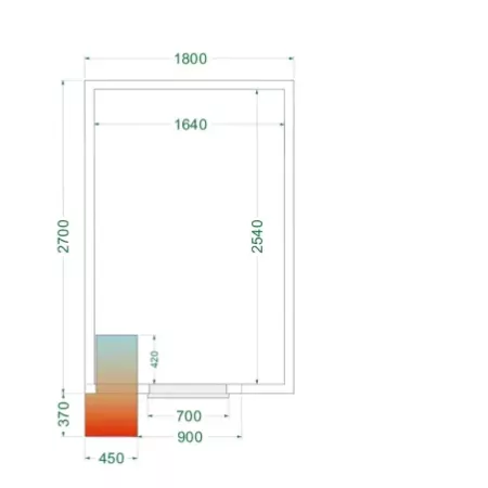 CRPF1827 – Chambre froide positive froid positif – commerce alimentaire – Réf 44178