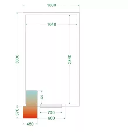 CRPF1830 – Chambre froide positive froid positif – commerce alimentaire – Réf 44179