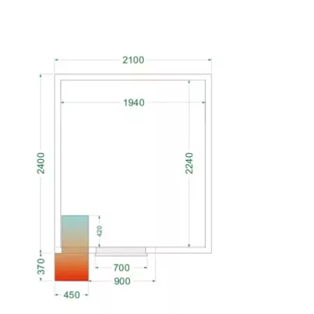 CRPF2124 – Chambre froide positive froid positif – commerce alimentaire – Réf 44181