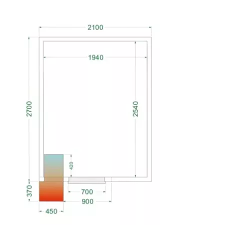 CRPF2127 – Chambre froide positive froid positif – commerce alimentaire – Réf 44182