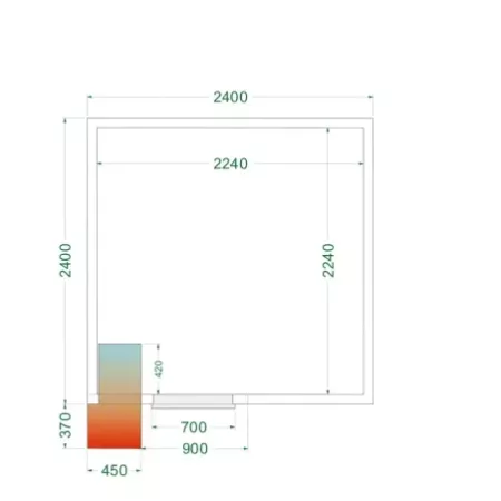 CRPF2424 – Chambre froide positive froid positif – commerce alimentaire – Réf 44184