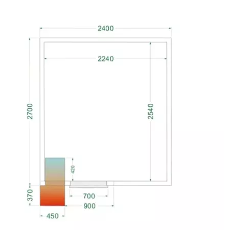 CRPF2427 – Chambre froide positive froid positif – commerce alimentaire – Réf 44185