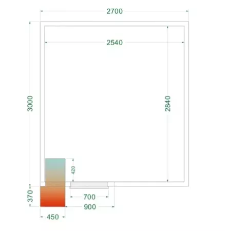 CRPF2730 – Chambre froide positive froid positif – commerce alimentaire – Réf 44188