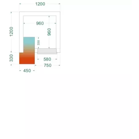 CRNF1212 – Chambre froide négative  – commerce alimentaire – Réf 44218