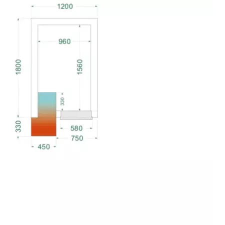CRNF1218 – Chambre froide négative – commerce alimentaire – Réf 44220