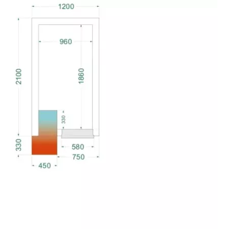 CRNF1221 – Chambre froide négative – commerce alimentaire – Réf 44221