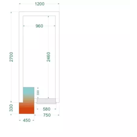 CRNF1227 – Chambre froide négative – commerce alimentaire – Réf 44223