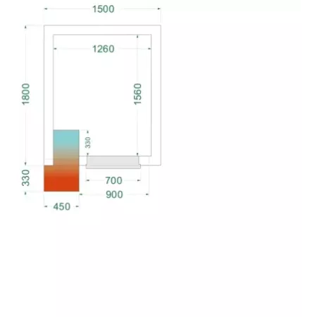 CRNF1518 – Chambre froide négative – commerce alimentaire – Réf 44226