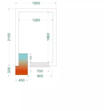 CRNF1521 – Chambre froide négative – commerce alimentaire – Réf 44227