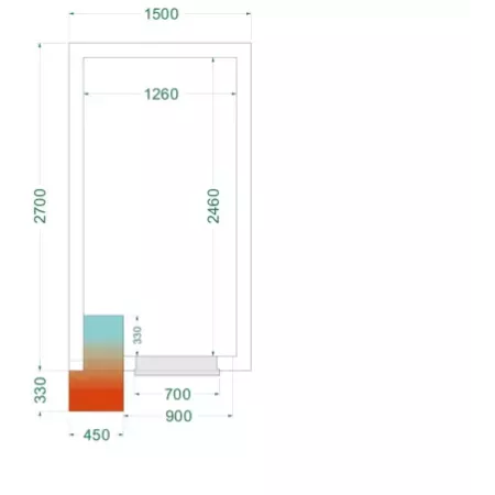 CRNF1527 – Chambre froide négative – commerce alimentaire – Réf 44229