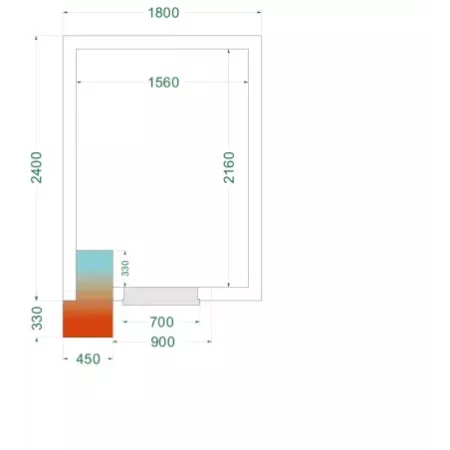 CRNF1824 – Chambre froide négative – commerce alimentaire – Réf 44233
