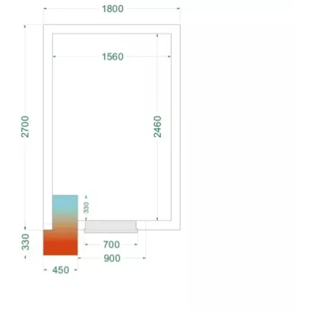 CRNF1827 – Chambre froide négative – commerce alimentaire – Réf 44234