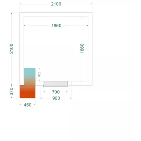 CRNF2121 – Chambre froide négative – commerce alimentaire – Réf 44236