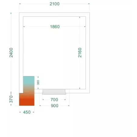 CRNF2124 – Chambre froide négative – commerce alimentaire – Réf 44237