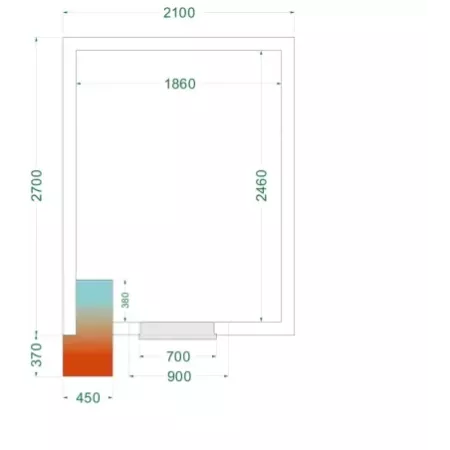 CRNF2127 – Chambre froide négative – commerce alimentaire – Réf 44238