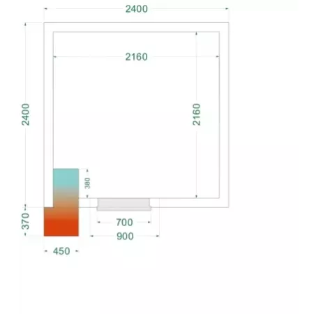 CRNF2424 – Chambre froide négative – commerce alimentaire – Réf 44240