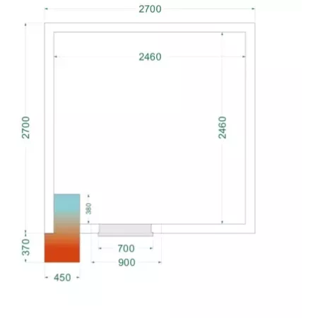 CRNF2727 – Chambre froide négative – commerce alimentaire – Réf 44243