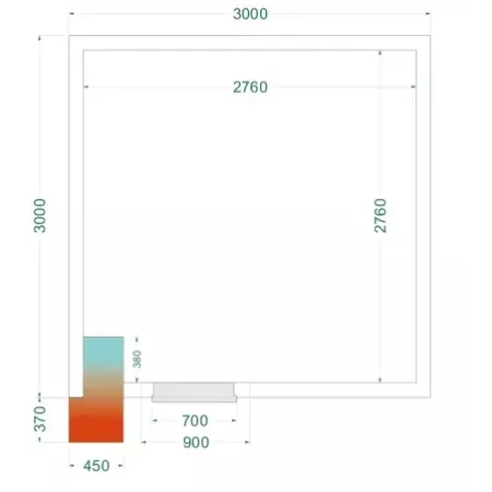 CRNF3030 – Chambre froide négative – commerce alimentaire – Réf 44245