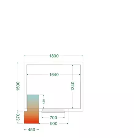 CRPF1815 – Chambre froide positive froid positif – commerce alimentaire – Réf 44394