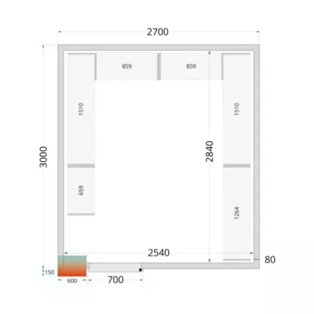 Shelf Rack System Kit – FROID froid positif – commerce alimentaire – Réf 46216